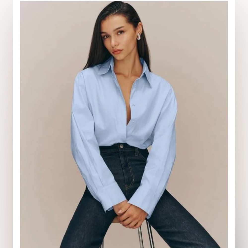 Reformation Andy oversized shirt NWT